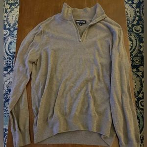 j crew mercantile Gray Large Quarter Sweater 35% cotton, 35% Polyester 30% Wool